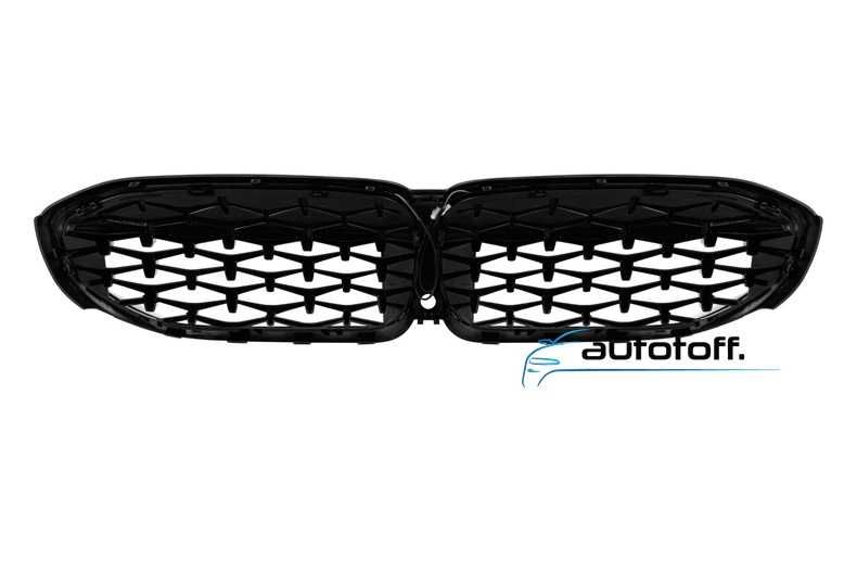 Grila iluminata compatibila cu BMW Seria 3 G20 G21 (19-22) Negru lucios cu LED