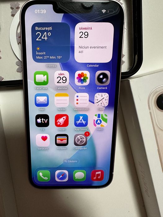Vând iPhone 13, 128 GB, Roz, impecabil