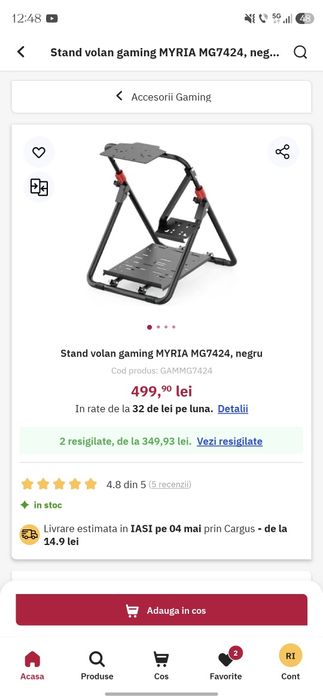 Volan logitech g29 PS5 SI PS5 + PC cu pedale si schimbător de viteze plus wheel stand Myria