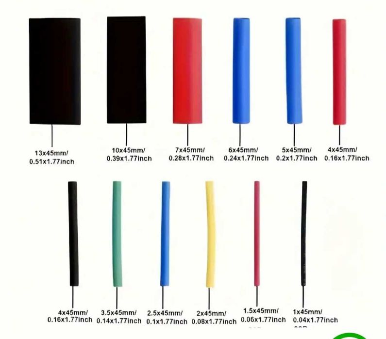 Новые Комплект трубок 800шт,  530шт. 328 шт. 164 шт. термоусадочные тр