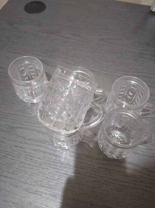 Продам 6 кружек хрустал за 70 ты
