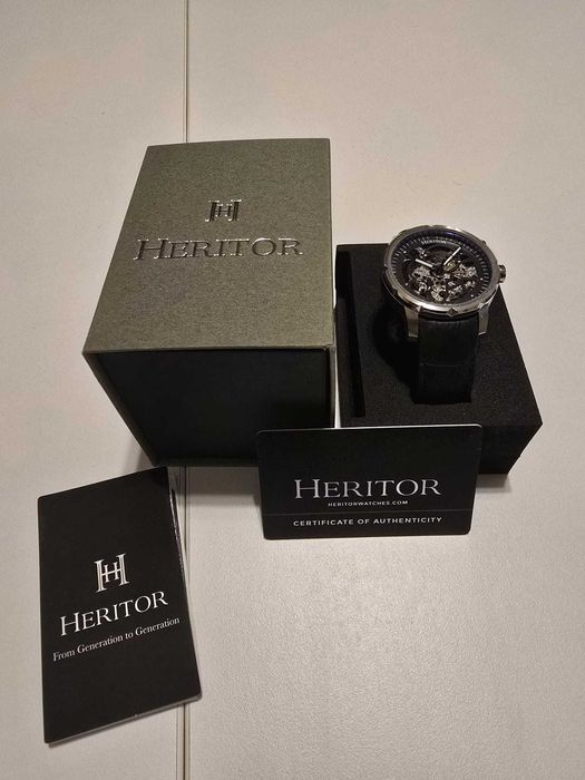 Ceas Heritor Automatic Ryder Skeleton - Black HERHR4602