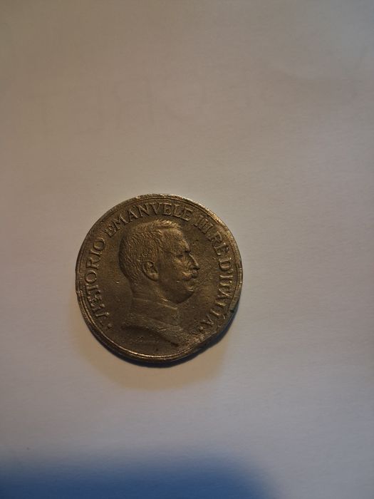 Moneda ltaliana  5lire italiene argint 1914 an