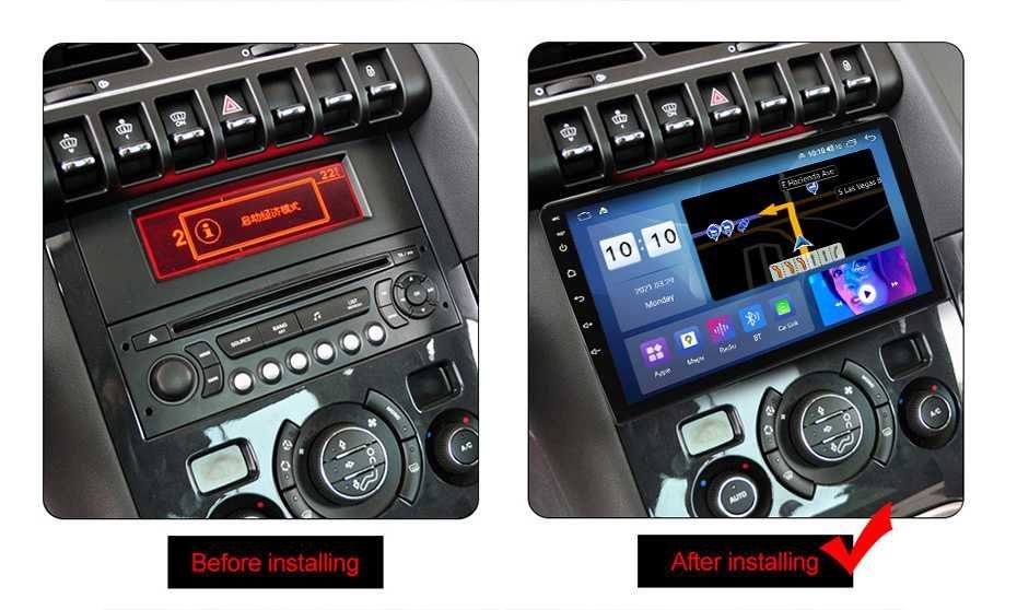 Navigatie Android 14 PEUGEOT 3008 5008 1/8 Gb Waze CarPlay + CAMERA