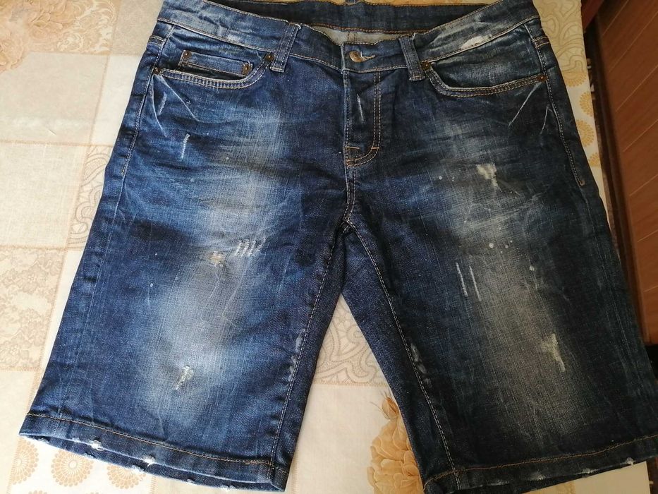 Мъжки Къси Дънкови Панталони-DSQUARED