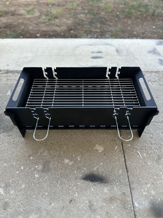 Vand gratar portabil din tabla de 3mm, inaltime ajustabila,gratar inox