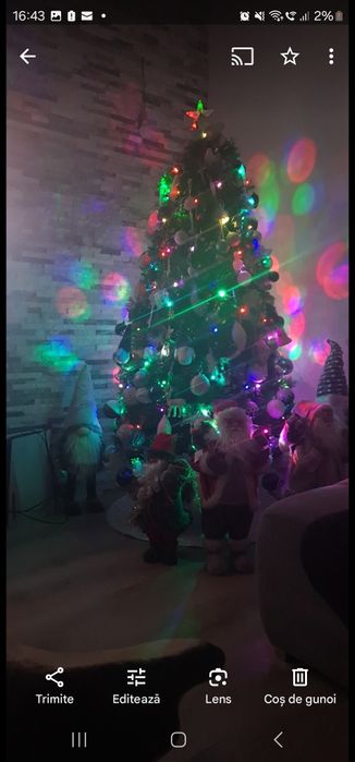 Vând brad artificial cu fibra optica