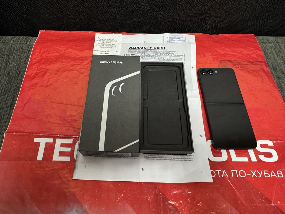 512GB Samsung Z Flip 7 FE Technopolis Гаранция 2028г. Black