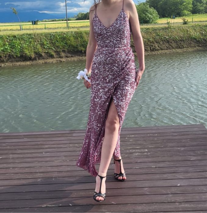 Rochie Asos, marimea 38, culoare mov pruna, maternity