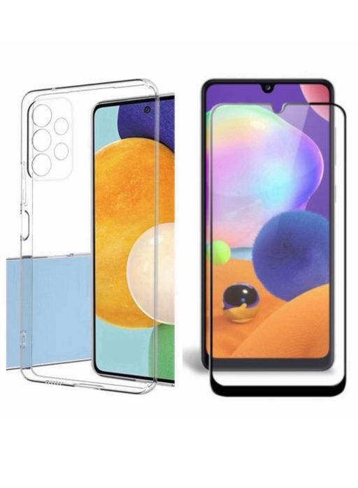 Husa Guardian Slim si Folie Sticla 11D Samsung A32/A33/A34/A35/A24/A36