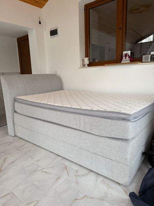 Pat tapitat spring box lada depozitare