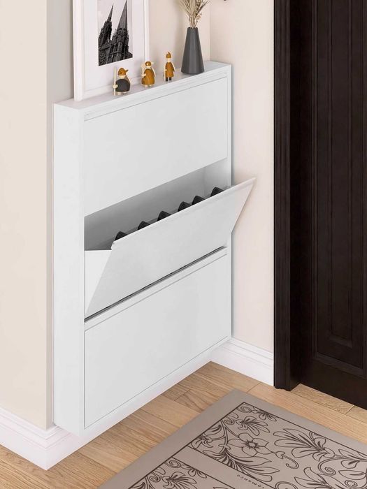 Настенный обувной шкаф/Современный металлический шкаф