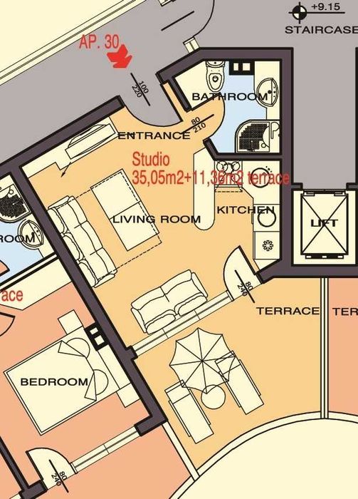 Продава се Едностаен апартамент в с. Равда, Област Бургас - 46 кв.м за 732 €/кв.м - Снимка #13