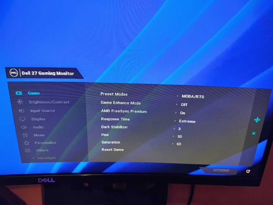 Suport Monitor+Monitor Gaming curbat LED VA DELL S2721HGF, 27", Full HD, 144Hz, NVIDIA G-Sync, negru