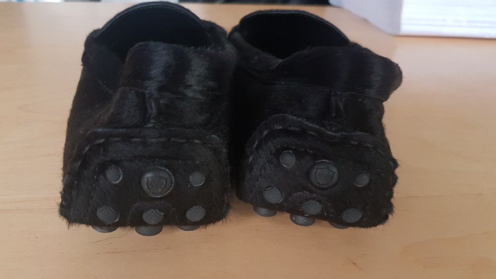 Vand pantofi mocasini piele/blana Massimo Dutti