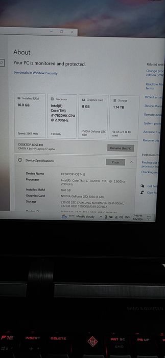 HP Omen 17 Инча с NVIDIA GTX 1080