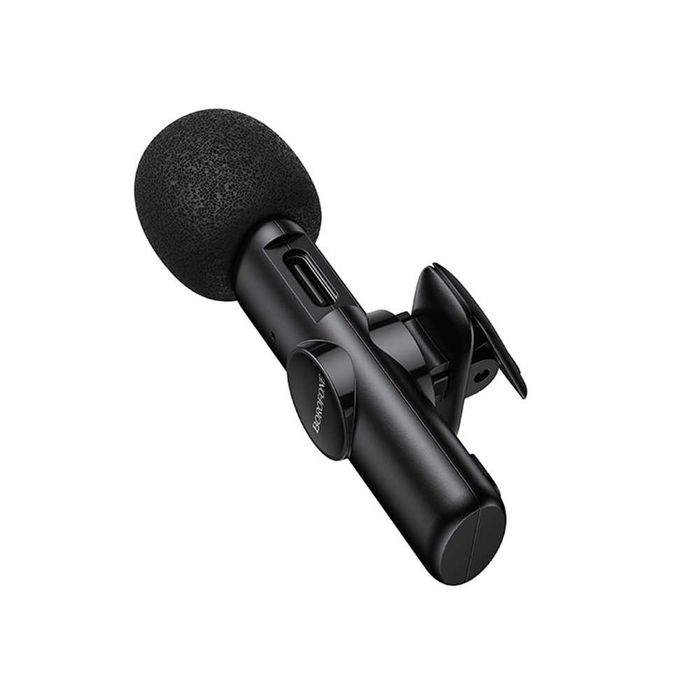 Microfon Lavalieră Wireless Borofone Winner BFK16, USB-C, Omnidirecțional, Anulare Zgomot ENC, Plug&Play, Negru