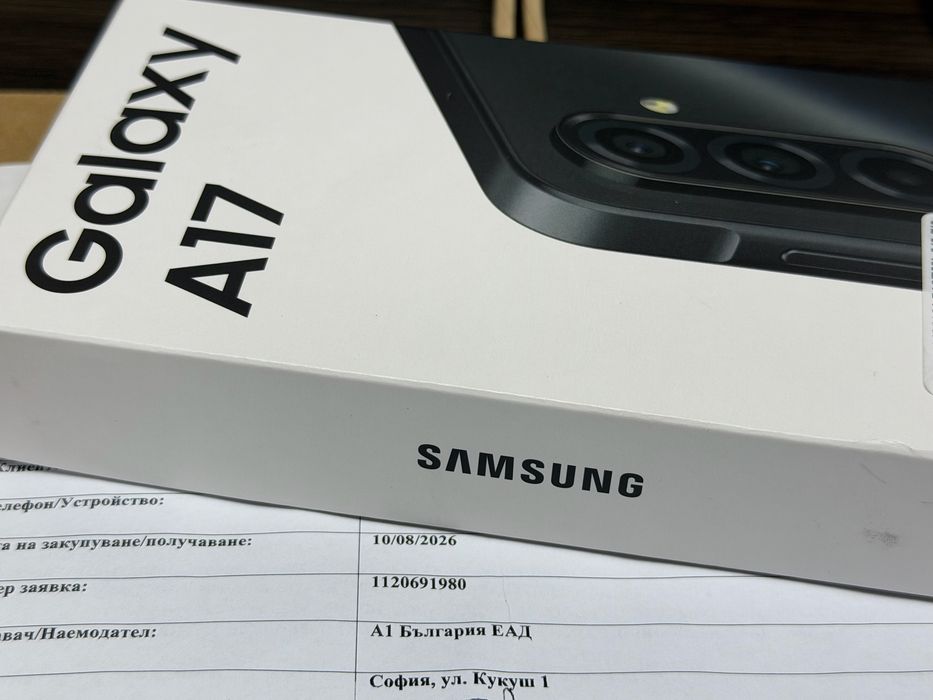 ЗАПЕЧАТАН 128GB Samsung A17 Гаранция от A1 до 2028год. Black / Черен