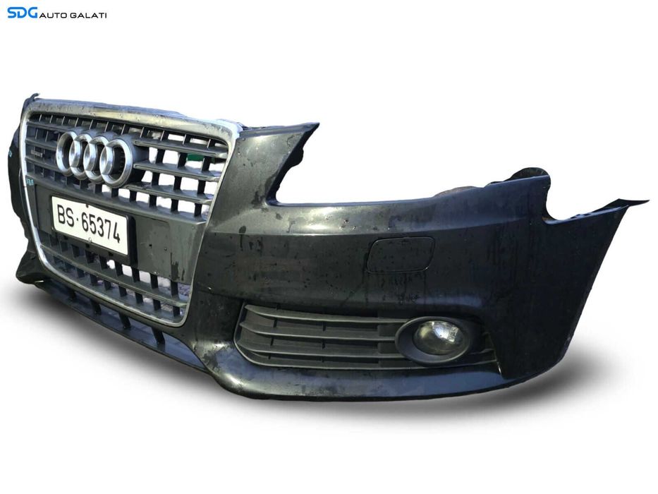 Bara Spoiler Fata Completa cu Spalatoare FARA Grila si Emblema Audi A4 B8 NFL Non Facelift 2008 - 2012 Culoare LZ9Y [K7312]