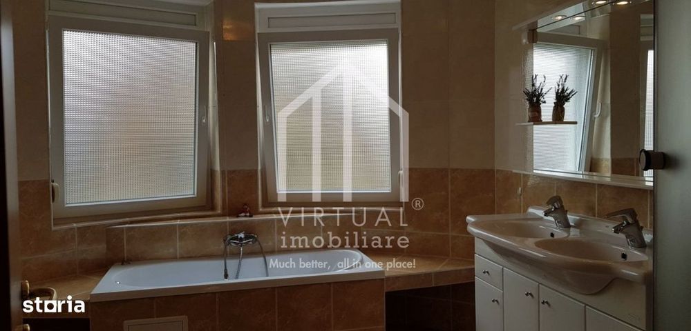 Casa de inchiriat in zona Trei Stejari, 3 dormitoare, 2 bai, garaj