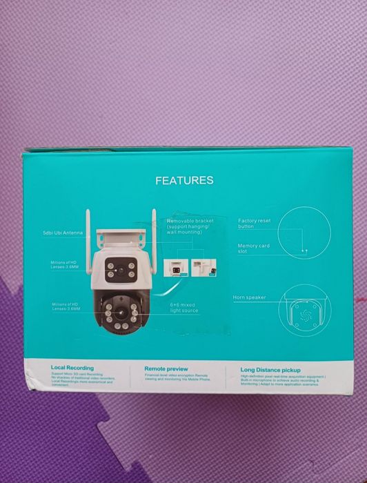 1. CAMERA supraveghere 4k, 8MP (4MP+4MP)+ card 128 GB (100RON)