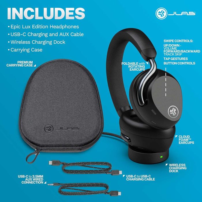 JLab Epic Lux Lab Edition слушалки с активно шумопотискане - безжични