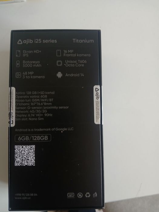 Ajib i25 6/128 1хафта ишлатилган