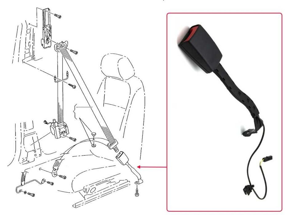 Гнездо за предпазен колан за VW Golf 5, VW Jetta A5