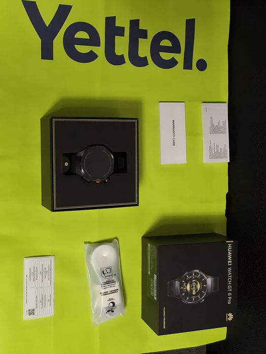 ***ЧИСТО НОВ 46mm Huawei watch GT 6 Pro Yettel Гаранция 2028 Black GT6