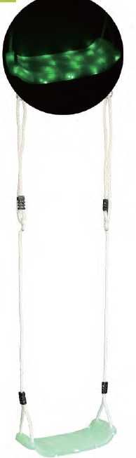 Седалка за люлка ПВЦ АС2022 с LED светлини и въжета 39*16.5*6 см.