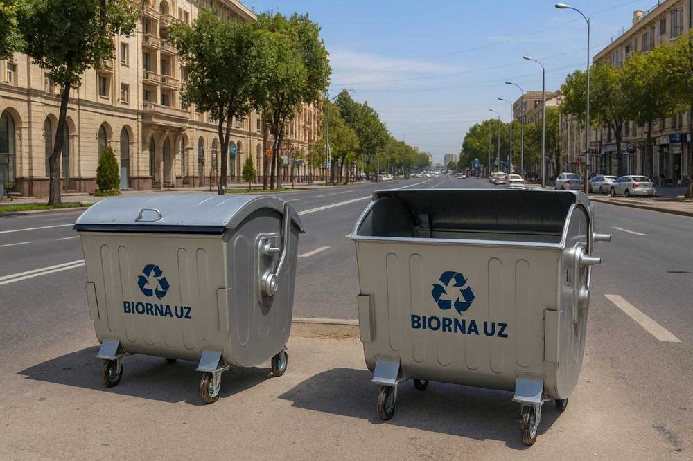 Металичиский мусор бак 1100л