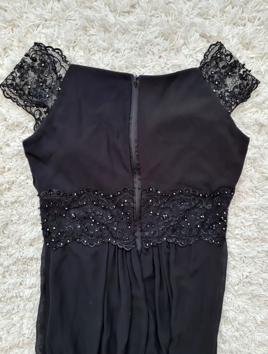 Rochie neagră lunga de seara damă mărimea M