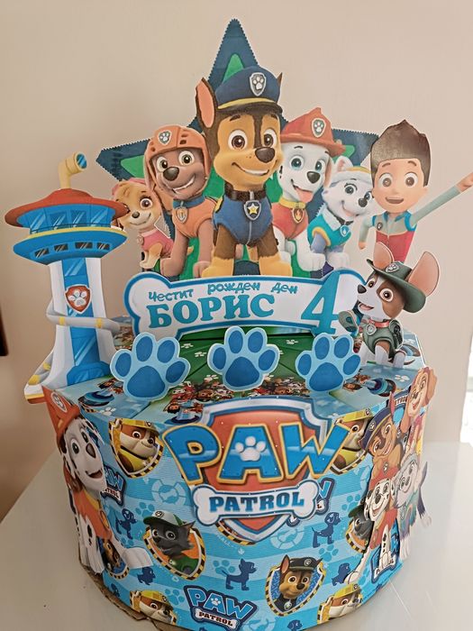 Промоция!Картонена торта Фрозен.Цена за едно парче 1лв.Украса за вс