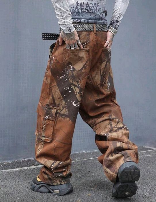 Нови камуфлажни baggy дънки панталони Casual Loose Fit Jeans ХЛ 32/34