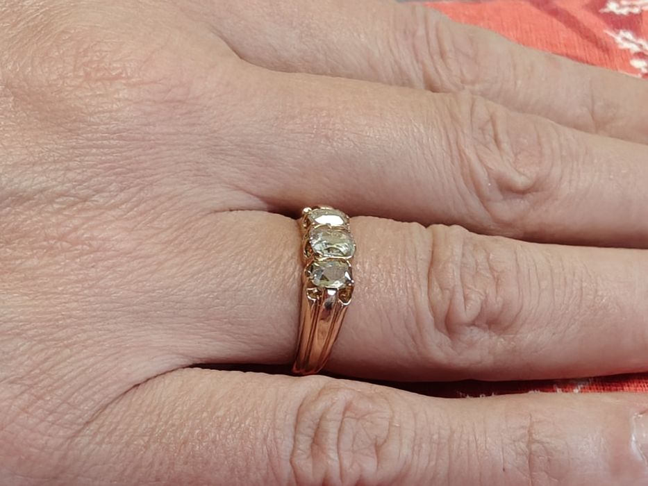 Inel vechi aur 18k diamante certificat