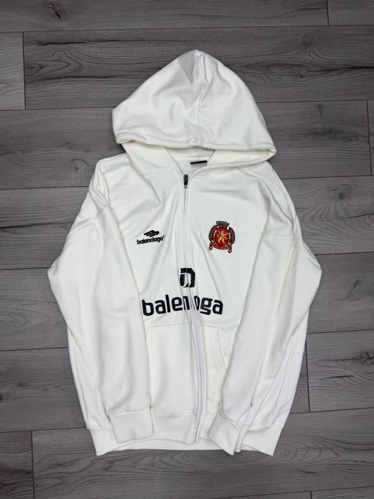 Balenciaga Soccer Zip Up White size L