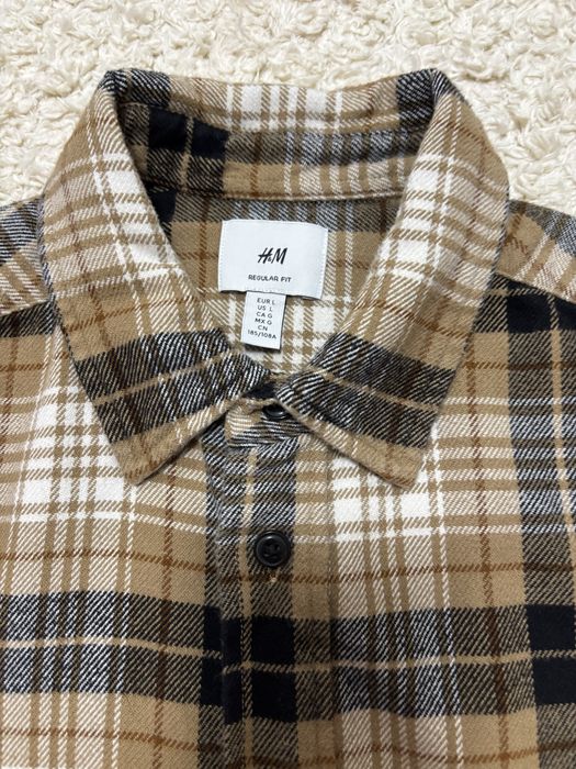 Риза от топла материя каре H&M