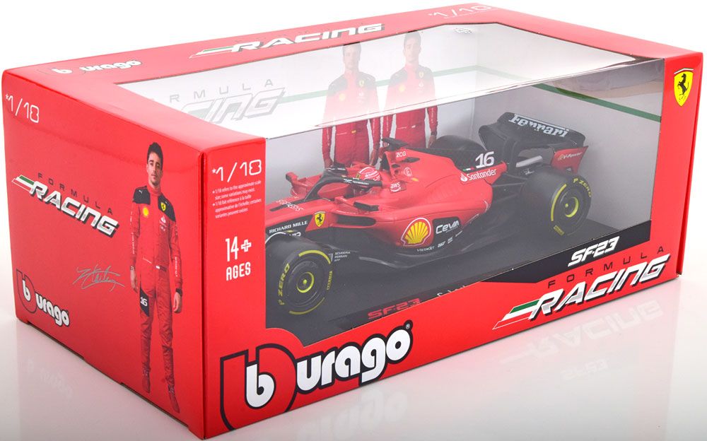 Macheta auto Ferrari SF23 #16 F1 2023 Charles Leclerc  1:18 Bburago