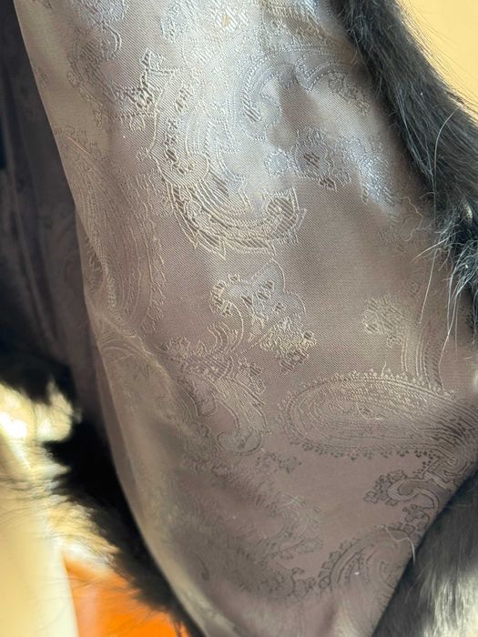 Vestă scurtă de dama, din blană naturală de vulpe – negru intens