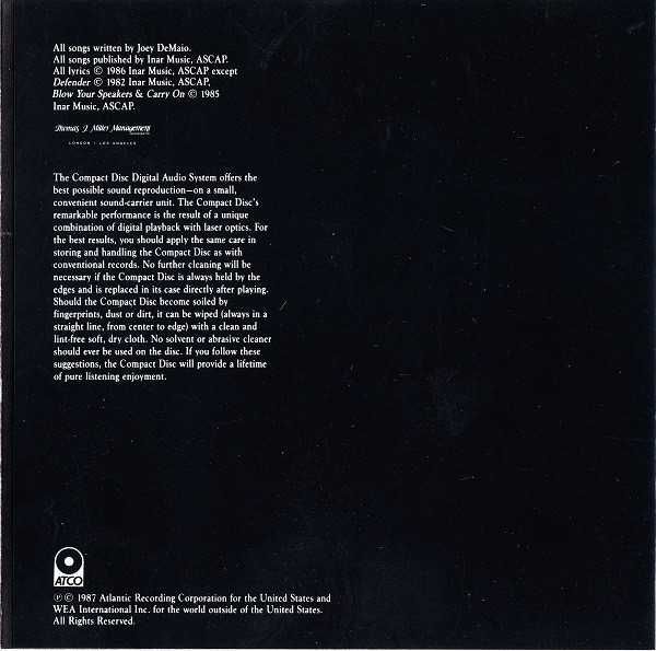 CD Manowar - Fighting the World 1987