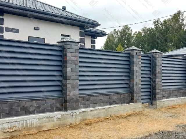 Забор жалюзи горизонтальный