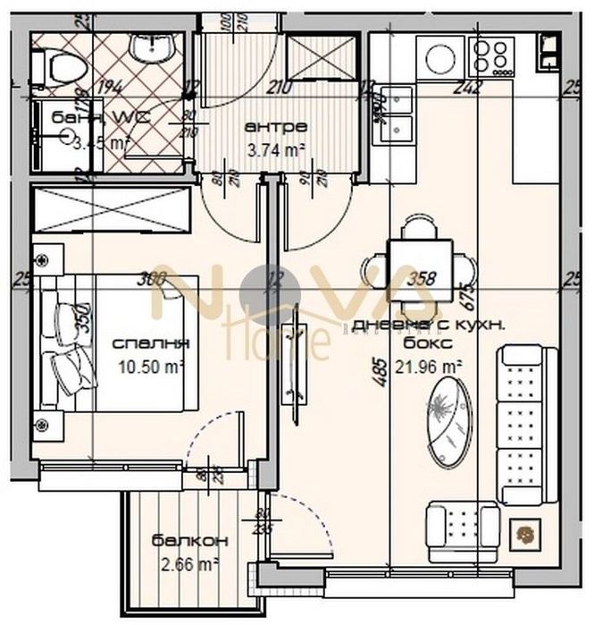 2-стаен в Варна-Изгрев площ 64 цена 99000