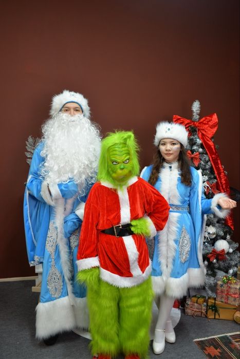 Поздравление Дед мороз и снегурочка и гринч