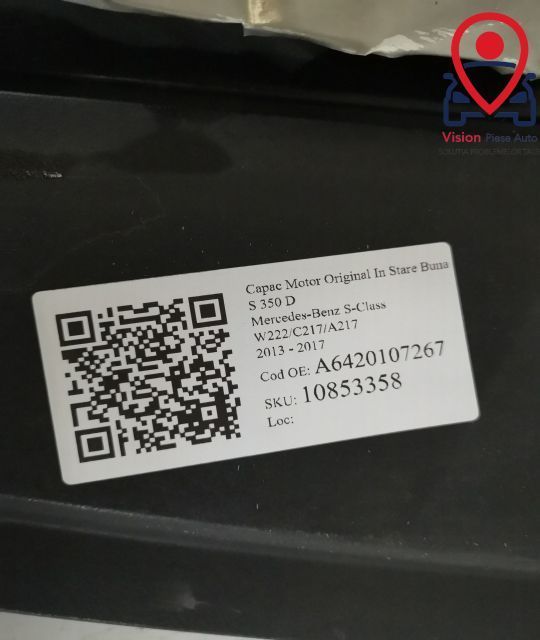 Capac Motor Original In Stare Buna S 350 D Mercedes-Benz  S-Class  W22