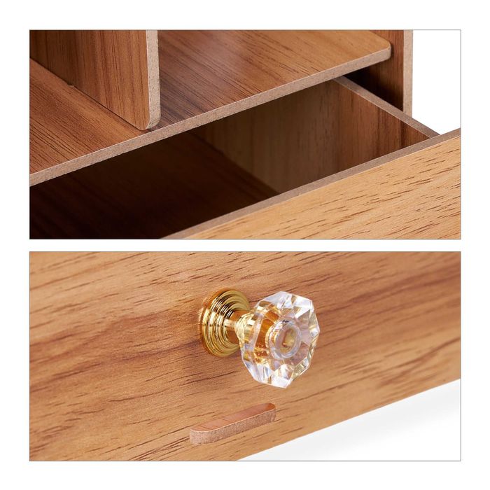 Organizator de birou cu 8 compartimente 1 sertar MDF 30x33x24 cm