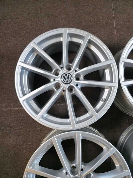 4 Jante Aliaj 5x112 17'' OE VW Golf Passat Touran Sharan Caddy Tiguan T-Roc / Skoda Octavia Superb Karoq Kodiaq 7.5J ET 30 CA NOI !