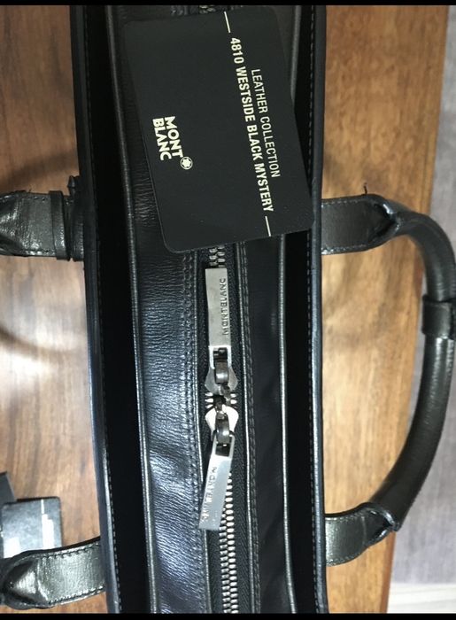 Montblanc “Black Mystery” Leather Briefcase.