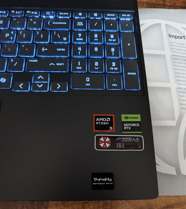 Ryzen9 8945hs/rtx4060 8gb/16gb ddr5/512gb ssd/HP victus.
