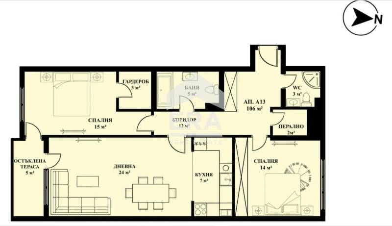 Продава се Тристаен апартамент в София, Люлин 5 - 125 кв.м за 878 €/кв.м - Снимка #2