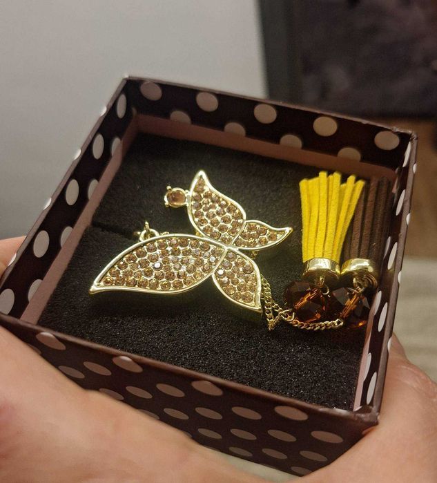 Луксозен ключодържател пеперуда с подаръчна кутия
